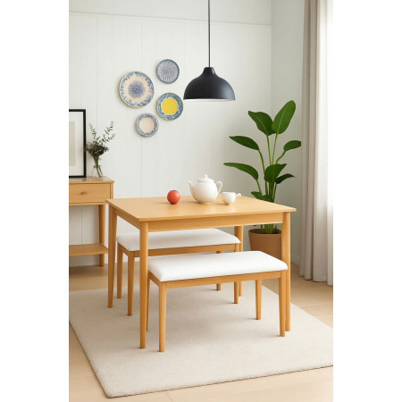 Japan Dining Sets : Bộ Bàn Ăn + 2 Bench Xuất Nhật 